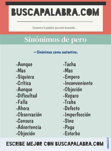 sinonimo de pero|sustutitos de pero.